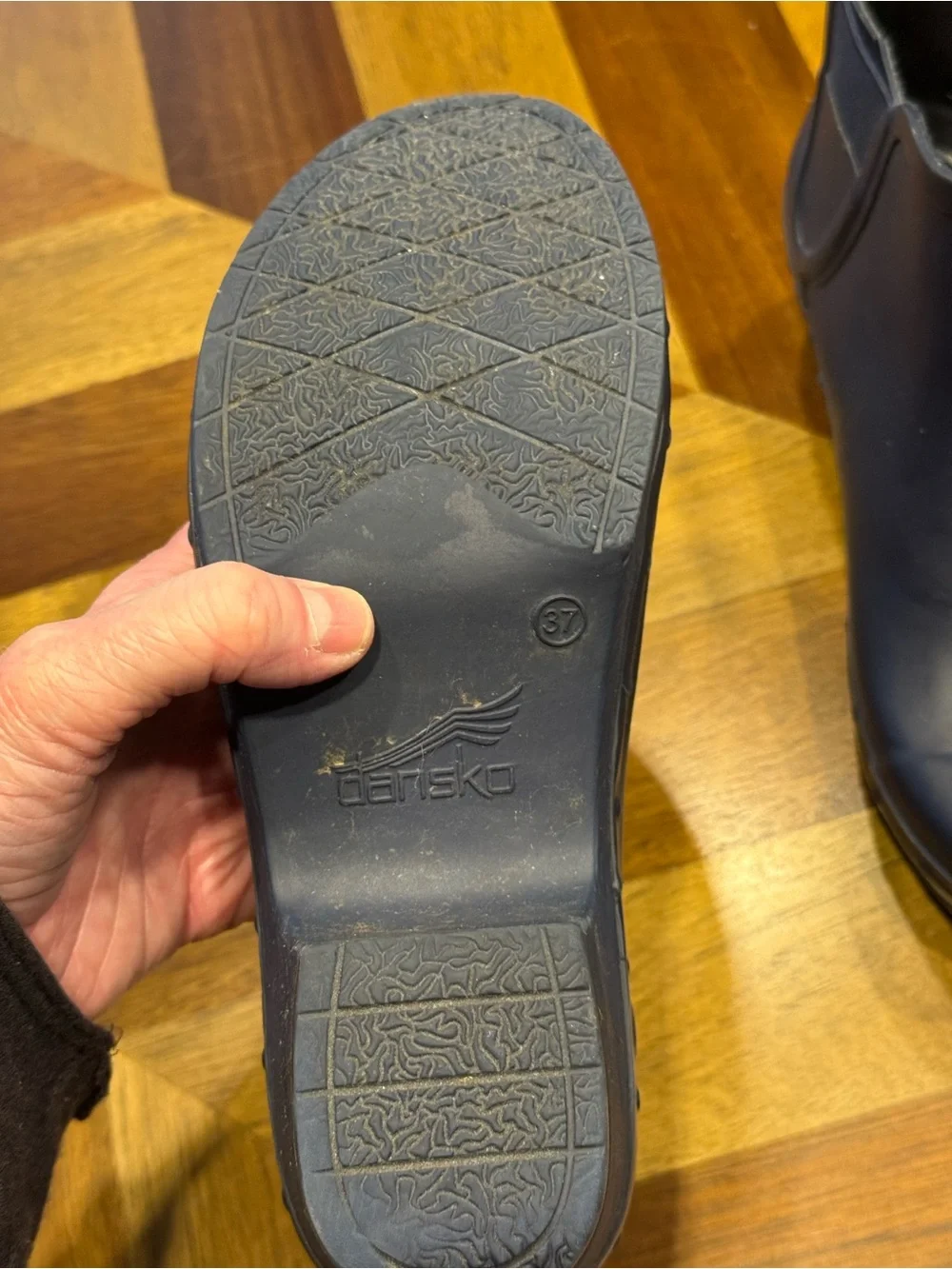 Dansko Navy Short Rain Clogs Boots size 37